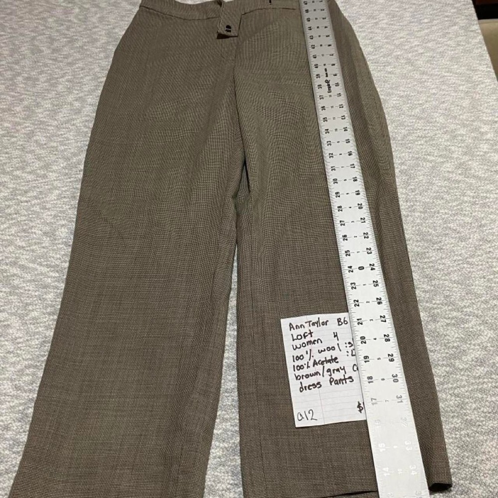 Ann Taylor loft Brown & gray capri dress pants women 4. SKU-B644